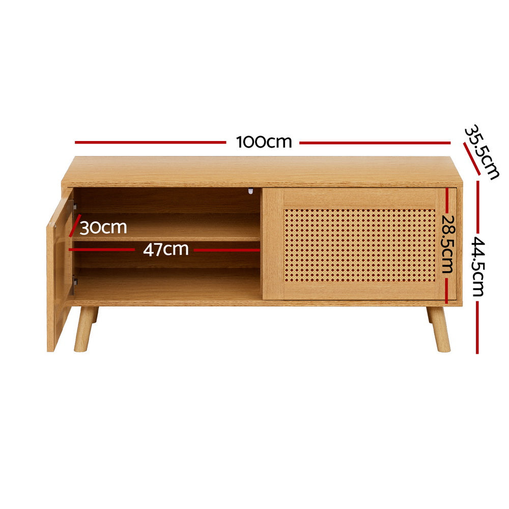 Artiss Shoe Rack Bench Up to 10 Pairs Rattan Starlyn FUR-S-SHOE-BEN-RAT-WD