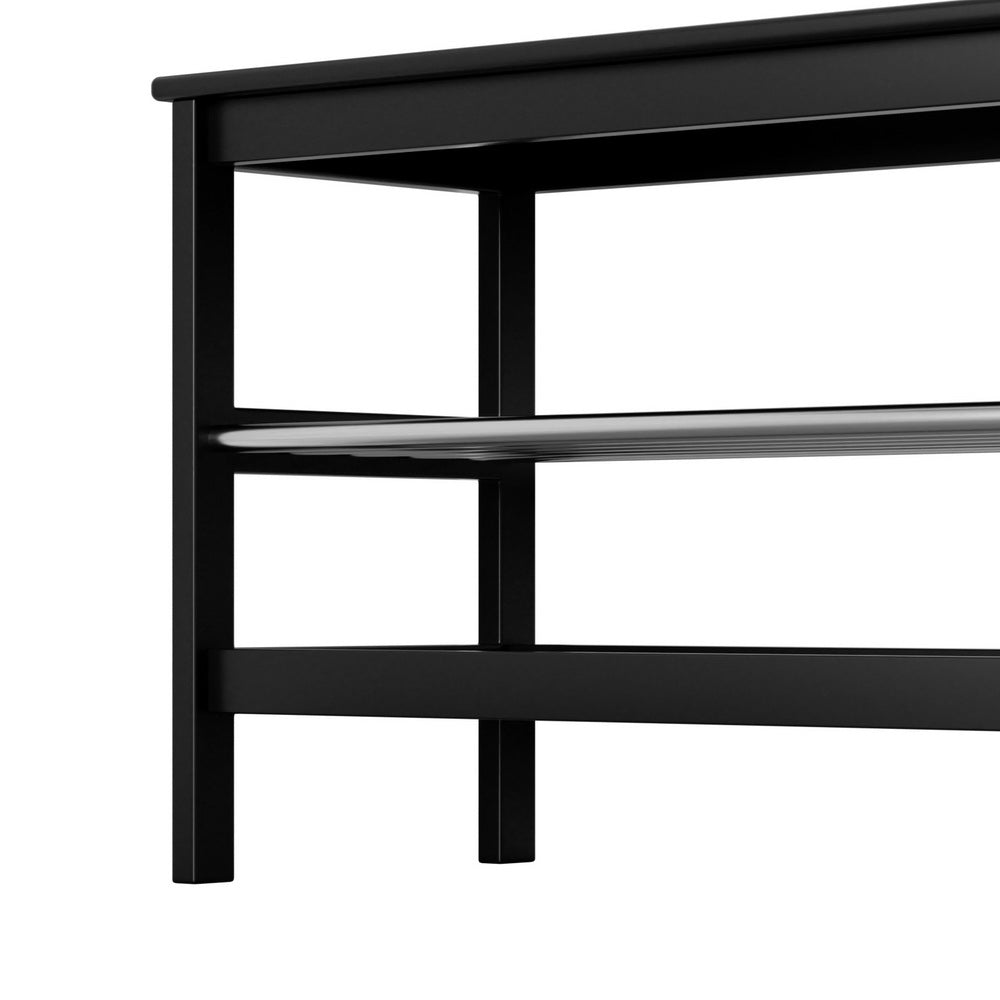 Artiss Shoe Rack Cabinet Bamboo Bench 10 Paris Black FUR-S-SHOE-BEN03-BK