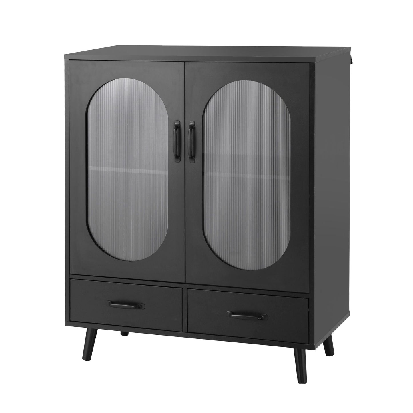 Artiss Buffet Sideboard Double Doors - Black FUR-S-SID-01-BK-AB
