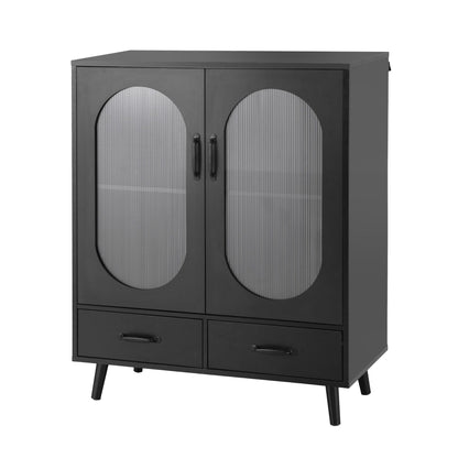 Artiss Buffet Sideboard Double Doors - Black FUR-S-SID-01-BK-AB