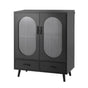 Artiss Buffet Sideboard Double Doors - Black FUR-S-SID-01-BK-AB
