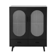 Artiss Buffet Sideboard Double Doors - Black FUR-S-SID-01-BK-AB