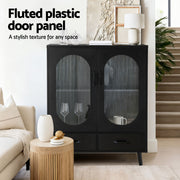 Artiss Buffet Sideboard Double Doors - Black FUR-S-SID-01-BK-AB