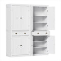 Artiss 2x Buffet Sideboard Cabinet 6-Tier Storage Pantry Cupboard Drawer White FUR-S-SID-03-WH-ABX2
