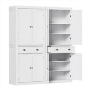 Artiss 2x Buffet Sideboard Cabinet 6-Tier Storage Pantry Cupboard Drawer White FUR-S-SID-03-WH-ABX2