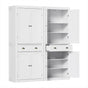 Artiss 2x Buffet Sideboard Cabinet 6-Tier Storage Pantry Cupboard Drawer White FUR-S-SID-03-WH-ABX2