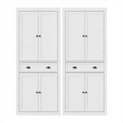 Artiss 2x Buffet Sideboard Cabinet 6-Tier Storage Pantry Cupboard Drawer White FUR-S-SID-03-WH-ABX2