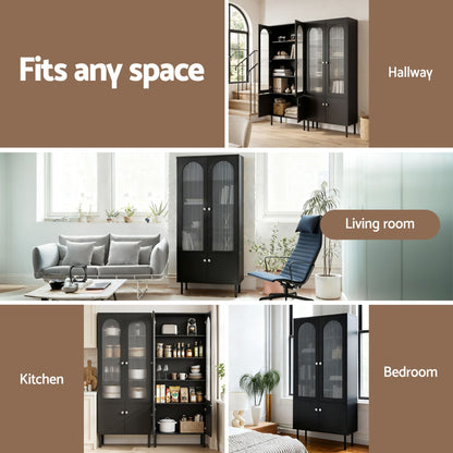Artiss Buffet Sideboard Cupboard Cabinet Black FUR-S-SID-04-BK-AB