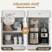 Artiss Buffet Sideboard Cabinet Kitchen Tilt Out Bin Holder Storage Cupboard FUR-S-SID100-BIN-WH