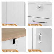 Artiss Buffet Sideboard Cabinet Kitchen Tilt Out Bin Holder Storage Cupboard FUR-S-SID100-BIN-WH
