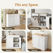 Artiss Buffet Sideboard Cabinet Kitchen Tilt Out Bin Holder Storage Cupboard FUR-S-SID100-BIN-WH