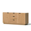Artiss Buffet Sideboard Cabinet Storage Kitchen Cupboard Drawers Round Edge Oak FUR-S-SID160-RND-WD-ABC
