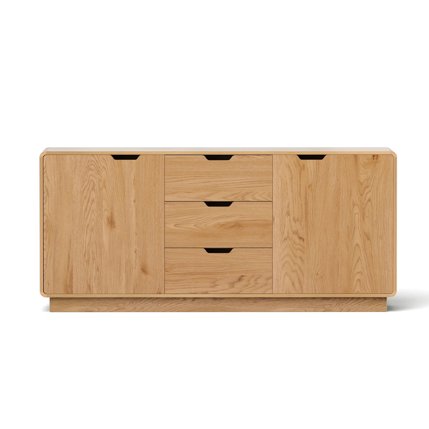 Artiss Buffet Sideboard Cabinet Storage Kitchen Cupboard Drawers Round Edge Oak FUR-S-SID160-RND-WD-ABC