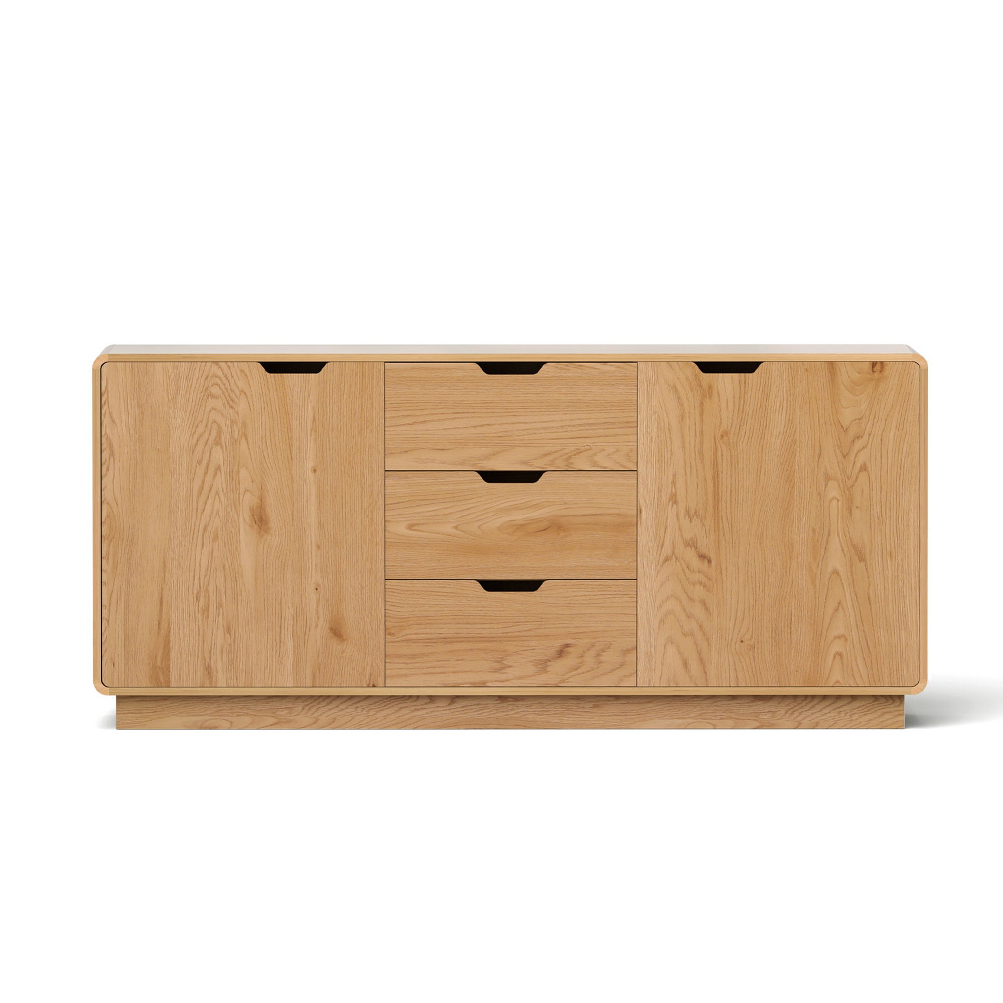 Artiss Buffet Sideboard Cabinet Storage Kitchen Cupboard Drawers Round Edge Oak FUR-S-SID160-RND-WD-ABC