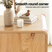 Artiss Buffet Sideboard Cabinet Storage Kitchen Cupboard Drawers Round Edge Oak FUR-S-SID160-RND-WD-ABC