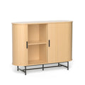 Artiss Buffet Sideboard Sliding Doors - PIIA Oak FUR-S-SIDE-SLD-01-WD-AB