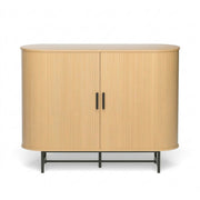 Artiss Buffet Sideboard Sliding Doors - PIIA Oak FUR-S-SIDE-SLD-01-WD-AB