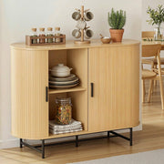 Artiss Buffet Sideboard Sliding Doors - PIIA Oak FUR-S-SIDE-SLD-01-WD-AB