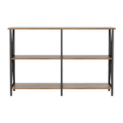 Artiss Console Table 120CM 3-tier Walnut Xiah FUR-S-TAB-02-IND-BKWD