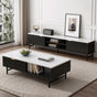 Artiss TV Unit & Coffee Table Set Storage Shelf Black FUR-S-TV-COF-WHBK