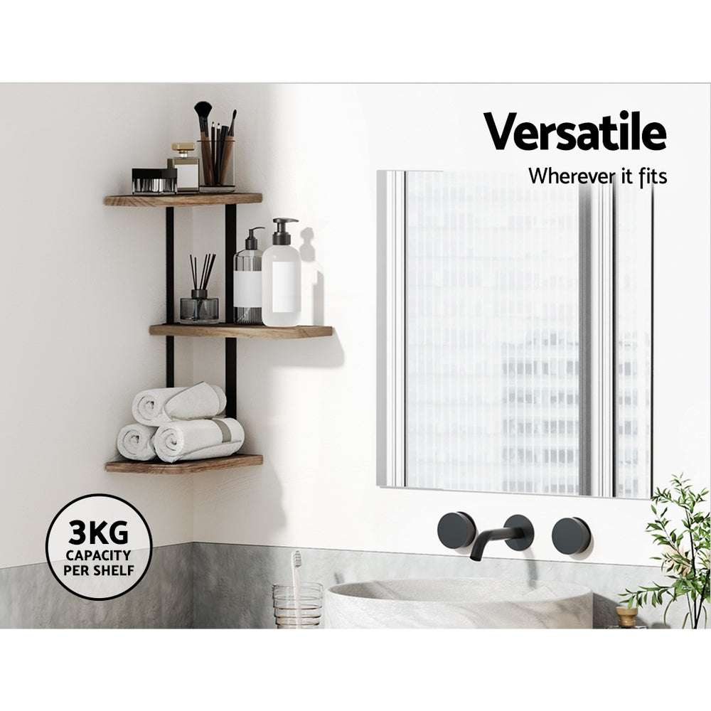 Artiss Floating Wall Shelf 3-Tier FUR-S-WALL-3T-WD