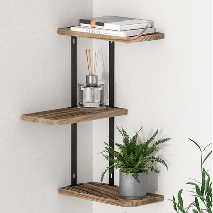 Artiss Floating Wall Shelf 3-Tier FUR-S-WALL-3T-WD