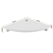 Artiss Corner Floating Wall Shelf Wall Mounted Display Rack Round Edge White 1pc FUR-S-WALL-COR-WH