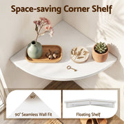 Artiss 4pc Corner Floating Wall Shelf Wall Mounted Display Rack Round Edge White FUR-S-WALL-COR-WHX4
