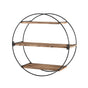 Artiss Floating Wall Shelf Round 3-Tier FUR-S-WALL-RND-3T-WD