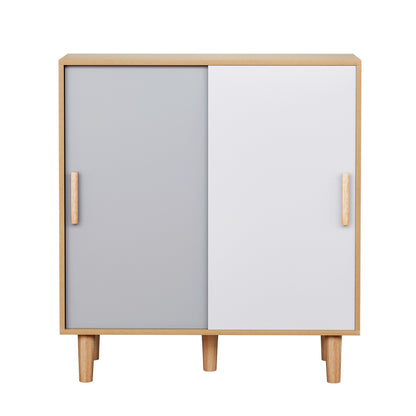 Artiss Shoe Cabinet 30 Pairs Sliding Doors FUR-T-SHOE-SLD01-WD-AB