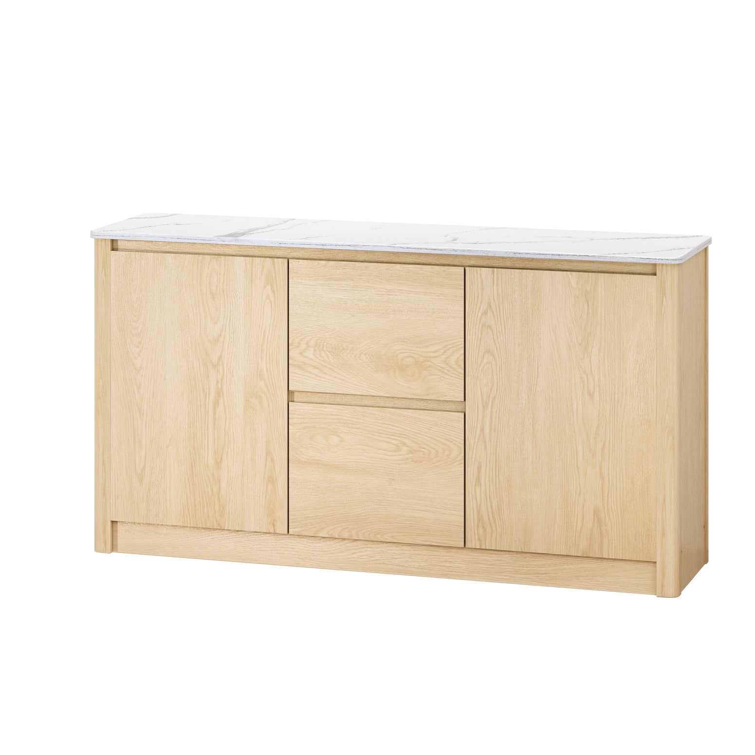 Artiss Buffet Sideboard Marble Style Tabletop - Pine FUR-T-SID-01-WD-ABC