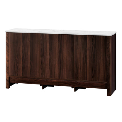 Artiss Buffet Sideboard Cabinet Marble Style Tabletop FUR-T-SID-03-WAL-ABC