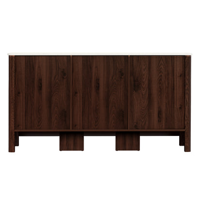 Artiss Buffet Sideboard Cabinet Marble Style Tabletop FUR-T-SID-03-WAL-ABC