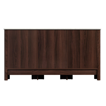 Artiss Buffet Sideboard Cabinet Marble Style Tabletop FUR-T-SID-03-WAL-ABC