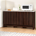Artiss Buffet Sideboard Cabinet Marble Style Tabletop FUR-T-SID-03-WAL-ABC