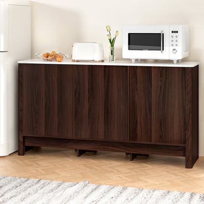 Artiss Buffet Sideboard Cabinet Marble Style Tabletop FUR-T-SID-03-WAL-ABC