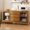 Artiss Buffet Sideboard Glass Doors - Oak FUR-T-SID-04-WD-ABC