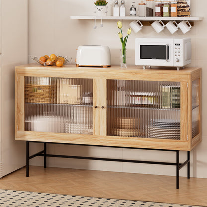 Artiss Buffet Sideboard Double Doors - Oak FUR-T-SID-05-WD-AB