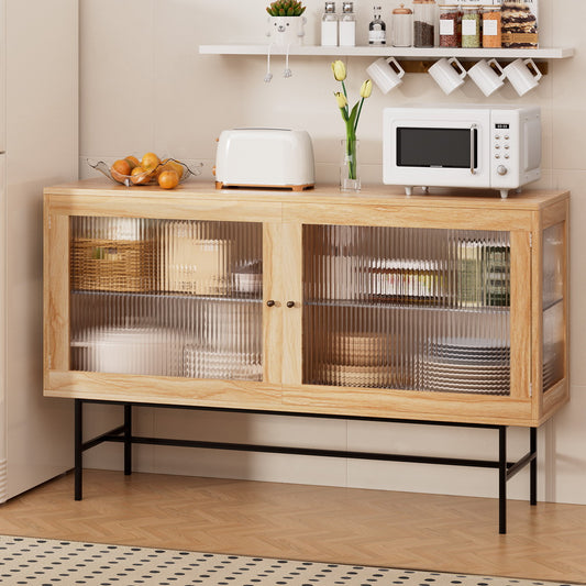 Artiss Buffet Sideboard Double Doors - Oak FUR-T-SID-05-WD-AB