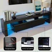 Artiss LED TV Unit & Coffee Table Set Storage Cabinet Black