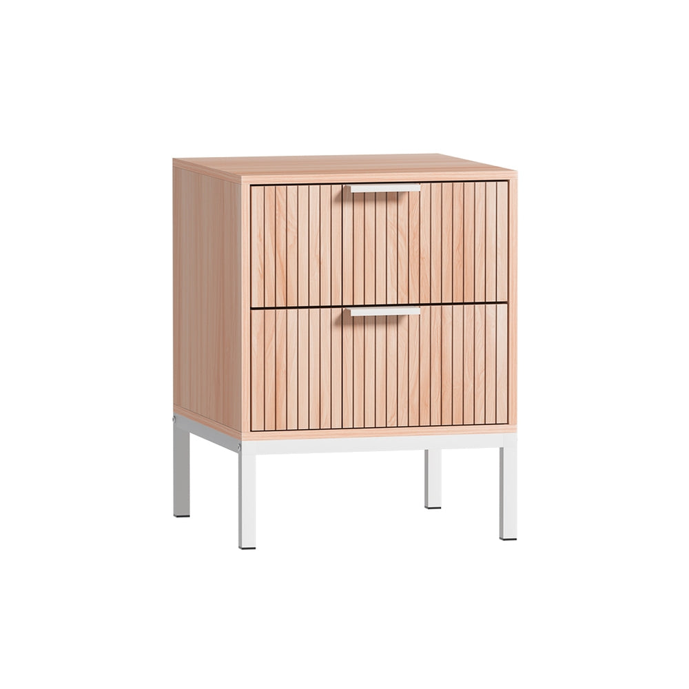 Artiss Bedside Table Drawers Side End Table Storage Cabinet Nightstand Pine LURA FUR-U-BS-01-WD