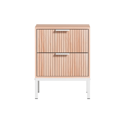 Artiss Bedside Table Drawers Side End Table Storage Cabinet Nightstand Pine LURA FUR-U-BS-01-WD