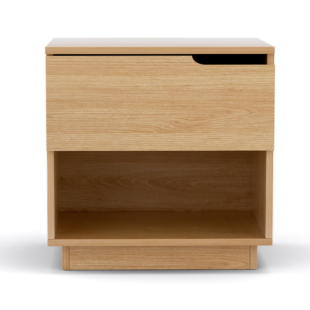 Artiss Bedside Table 1 Drawer 1 Shelf Nightstand Pine FUR-U-BS-05-WD