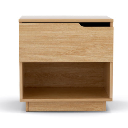Artiss Bedside Table 1 Drawer 1 Shelf Nightstand Pine FUR-U-BS-05-WD