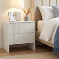 Artiss Bedside Table 2 Drawers - Beige FUR-U-BS-06-BG