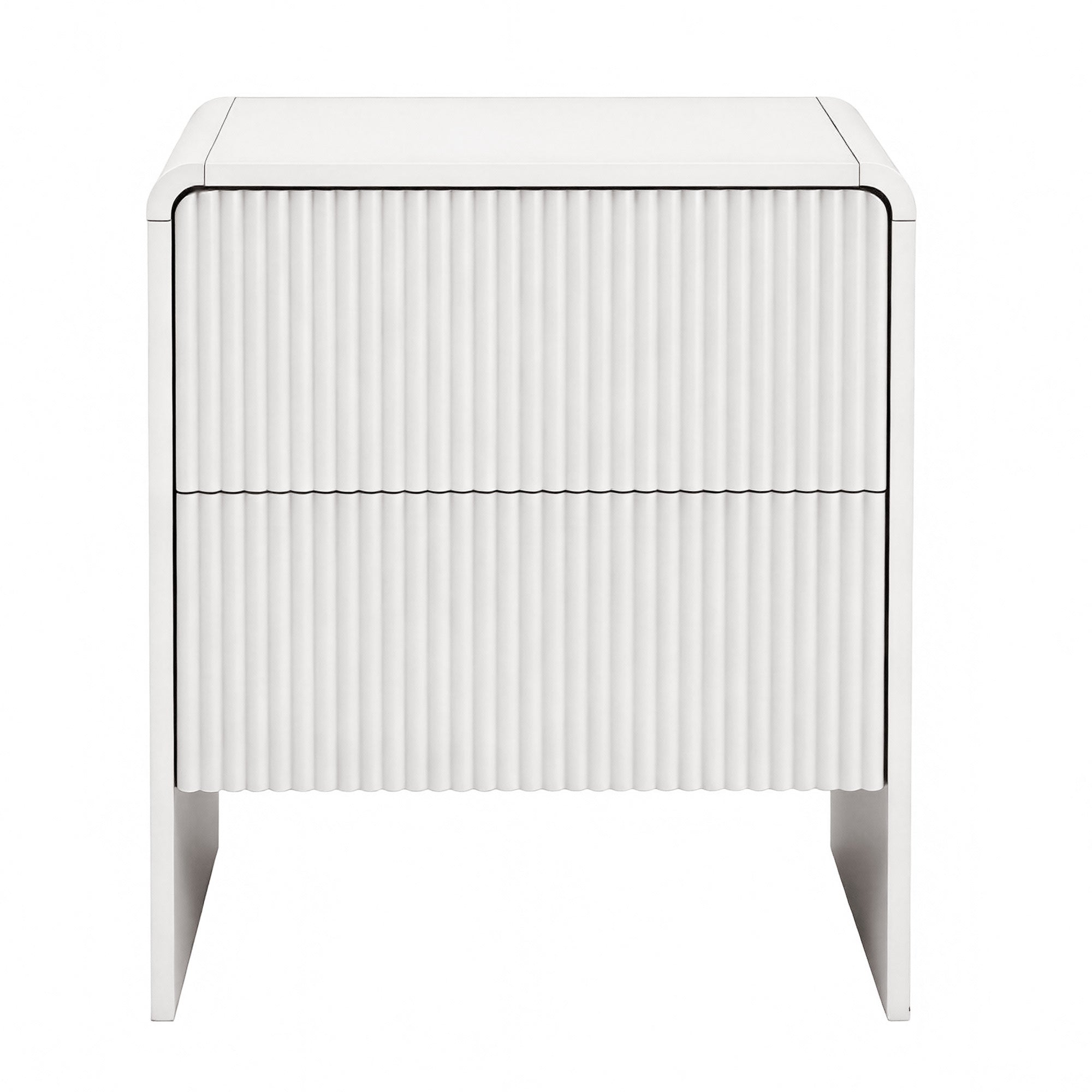 Artiss Bedside Table 2 Drawers - Beige FUR-U-BS-06-BG