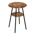 Artiss Industrial Bar Table with 2-Tier Organizer Weather-Resistant MDF Top Steel Frame FUR-U-BTAB-4788-WAL