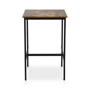 Artiss Bar Table Counter Kitchen Dining Desk Pub 60x92cm Vintage Metal Walnut FUR-U-BTAB-5006-WAL
