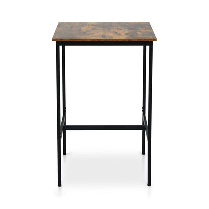 Artiss Bar Table Counter Kitchen Dining Desk Pub 60x92cm Vintage Metal Walnut FUR-U-BTAB-5006-WAL
