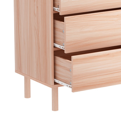 Artiss 6 Chest of Drawers Cabinet Dresser Table Tallboy Storage Bedroom Pine FUR-U-CDR-01-WD-AB